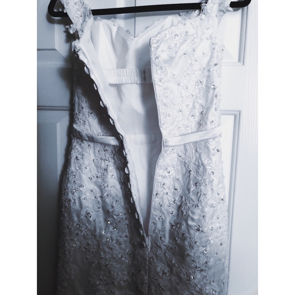 Off the Shoulder Lace Embellished Wedding Gown 💕 - Picture 7 of 10
